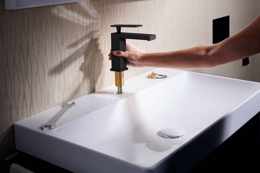 Смеситель для раковины с донным клапаном HANSGROHE TECTURIS E 73014700, белый матовый 800004112 фото
