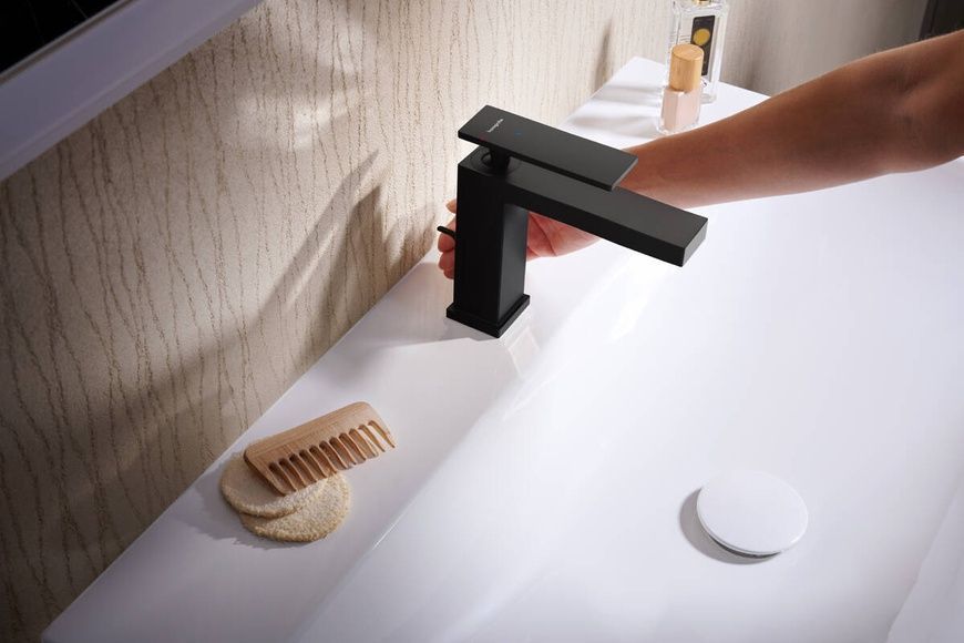 Смеситель для раковины с донным клапаном HANSGROHE TECTURIS E 73014700, белый матовый 800004112 фото