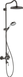 Showerpipe с термостатом и верхним душем 240 1jet AXOR MONTREUX 16572340, черный 800004942 фото 1