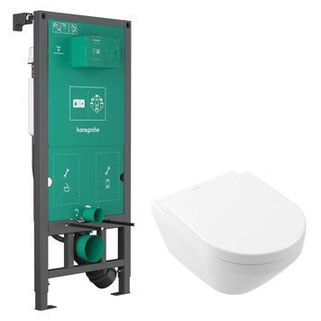 Набір інсталяція з унітазом HANSGROHE ARCHITECTURA 4694CL01+01022180, білий 102881 фото