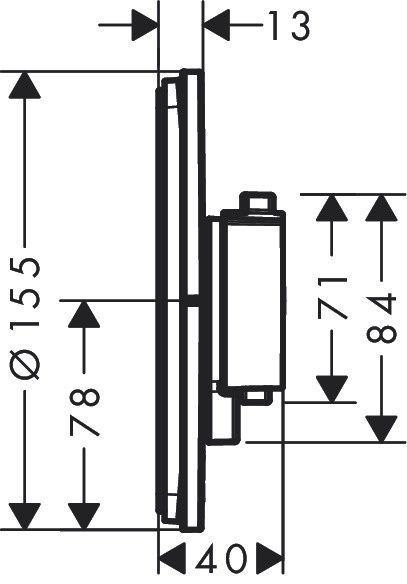 Термостат для душу HANSGROHE SHOWERSELECT COMFORT Q 15559000 800004513 фото