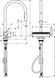 Смеситель для кухонной мойки с выдвижным душем HANSGROHE AQUNO SELECT M81 73837800, нержавеющая сталь 800003963 фото 3