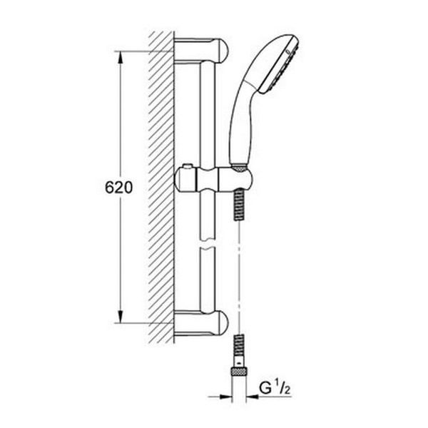 Гарнітур душовий GROHE TEMPESTA NEW 27924001 41247 фото