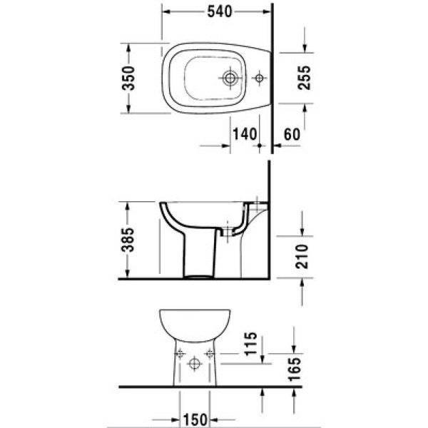 Біде підлогове DURAVIT D-CODE 22381000002 800006203 фото