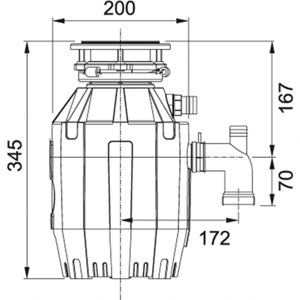 Подрібнювач харчових відходів FRANKE Turbo Elite TE-50 134.0535.229, червоний 800007103 фото