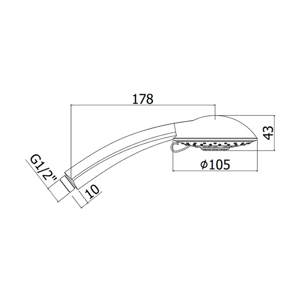 Лейка для душа 4 вида струи + Stop PAFFONI ZDOC075CR 800000007211 фото