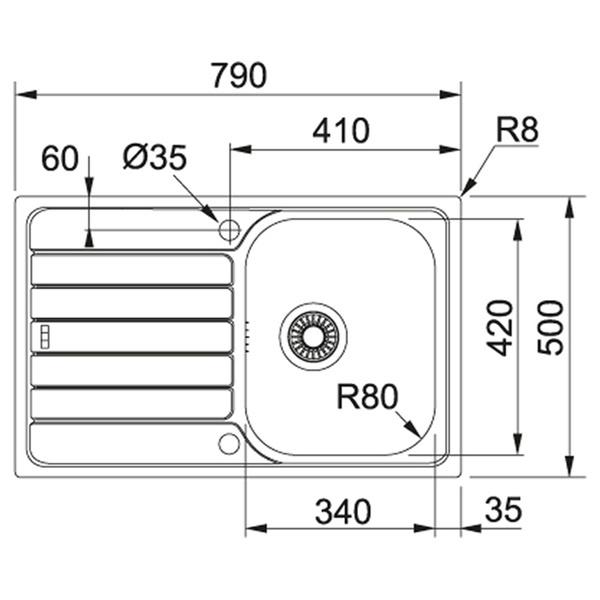 Кухонная мойка FRANKE SPARK SKL 611-79 101.0598.809, нержавеющая сталь 800006703 фото