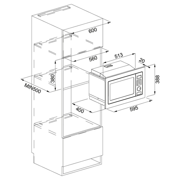 Микроволновая печь встроенная FRANKE CRYSTAL FMW 250 CR2 G BK 131.0391.304 800007053 фото