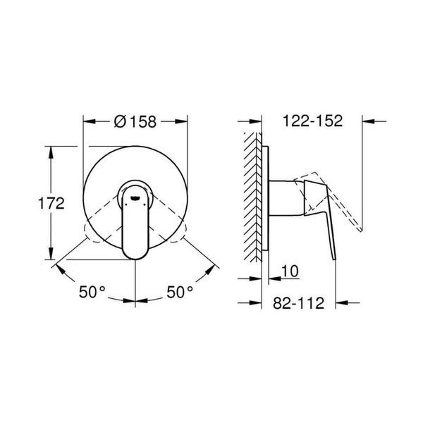 Змішувач для душу GROHE EUROSMART COSMOPOLITAN 24044000 69642 фото