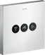 Вентиль для 3 потребителей AXOR SHOWER SELECT 36717000, квадратный, СМ 49704 фото 1