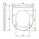 Сиденье для унитаза duroplast slow-closing 427х360 мм IMPRESE 6101 97066 фото 3