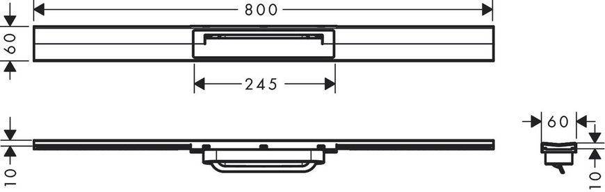 Решітка душового трапа HANSGROHE RAINDRAIN FLEX 56044800, нержавіюча сталь сатин 800004413 фото