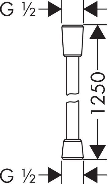 Душовий шланг AXOR 28622340, 1.25 м, чорний 800004993 фото