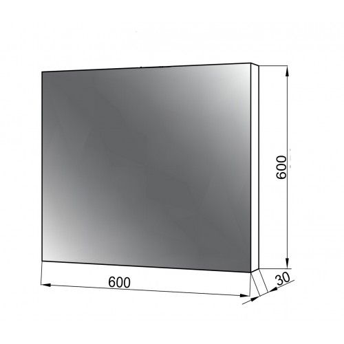 Зеркало для ванной ЮВВИС Light 500101, 600, хром 800001860 фото