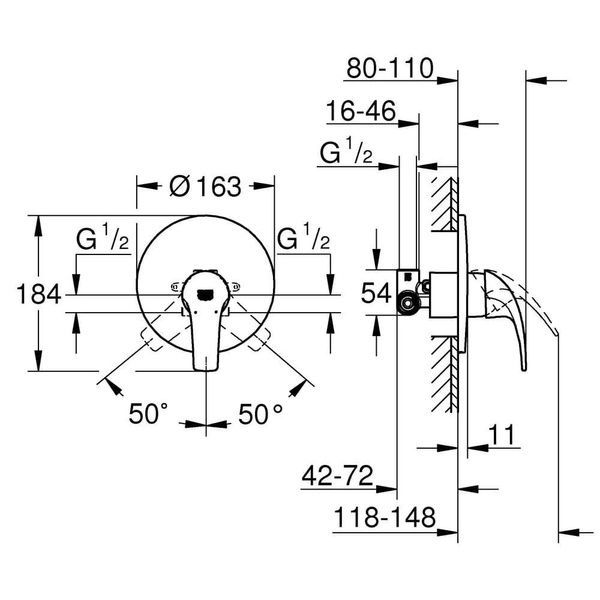 Смеситель для душа GROHE START 29114000 81567 фото
