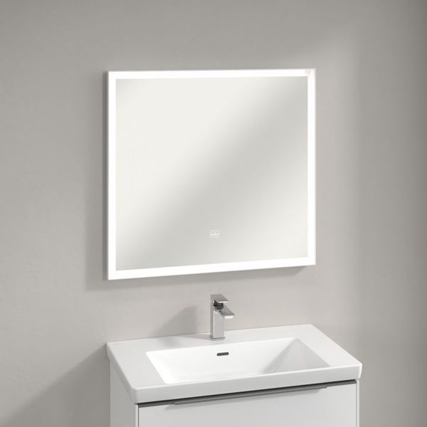 Зеркало настенное VILLEROY & BOCH SUBWAY 3.0 A4638000, с подсветкой, 80x75x4.75, белый матовый 95216 фото