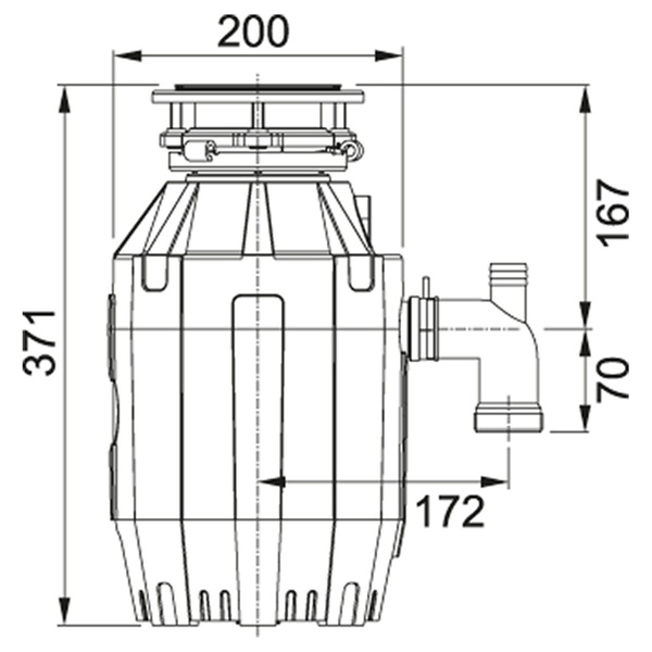 Подрібнювач харчових відходів FRANKE Turbo Elite TE-75 134.0535.241, червоний 800007104 фото