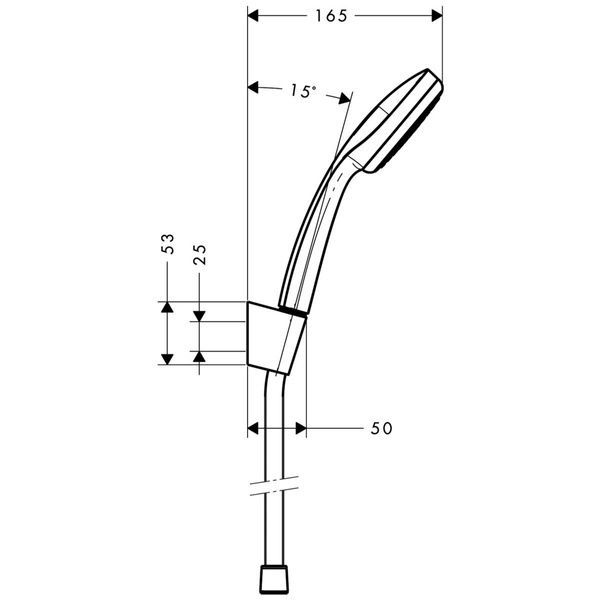 Душовий набір із душовим шлангом HANSGROHE CROMA 27574000 33485 фото