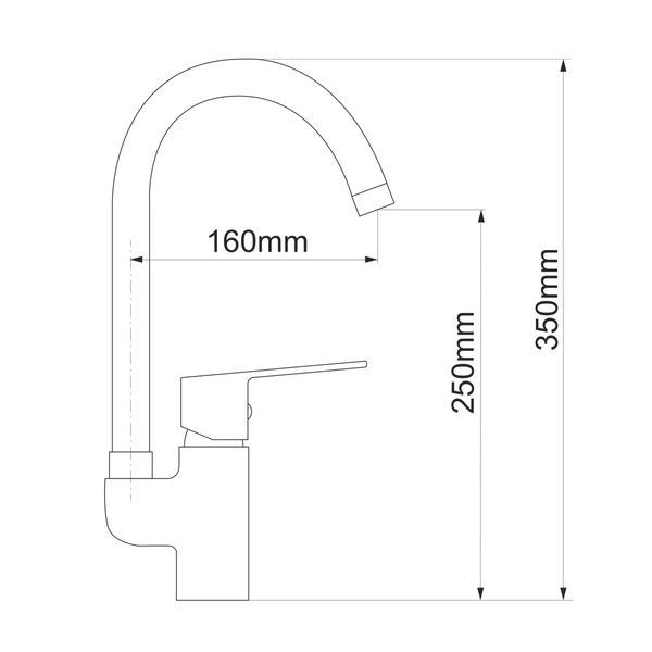 Смеситель для кухни RJ RAFT RBZ075-8M, хром 43499 фото