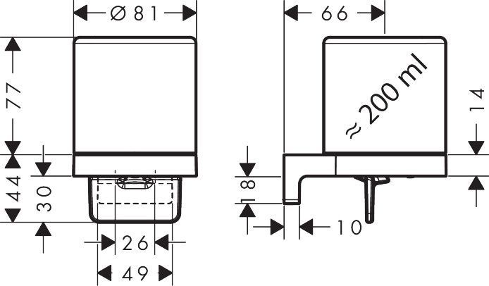 Ємність для рідкого мила HANSGROHE ADDSTORIS 41765000, хром 104170 фото