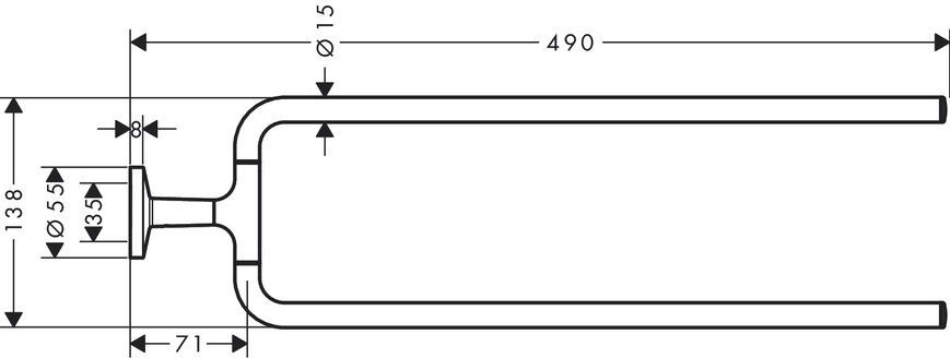 Полотенцедержатель двойной AXOR UNIVERSAL CIRCULAR 42822140, бронза 800005143 фото