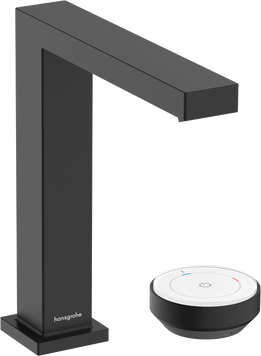 Смеситель для раковины с донным клапаном HANSGROHE TECTURIS E 73053670, черный матовый 93259 фото
