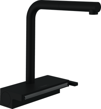 Смеситель для кухонной мойки с выдвижным душем HANSGROHE AQUNO SELECT M81 73836670, черный матовый 800003965 фото