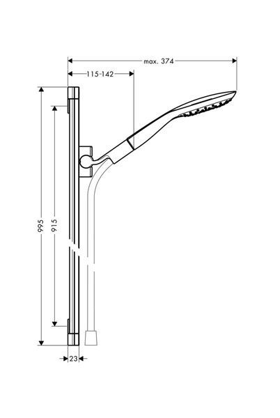 Душевой набор HANSGROHE PURAVIDA 27853000 13650 фото