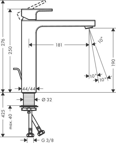 Смеситель для умывальника HANSGROHE VERNIS SHAPE 71562000 81644 фото