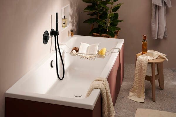 Держатель для душа HANSGROHE FIXFIT 26888340, шлифованный чёрный хром 94893 фото