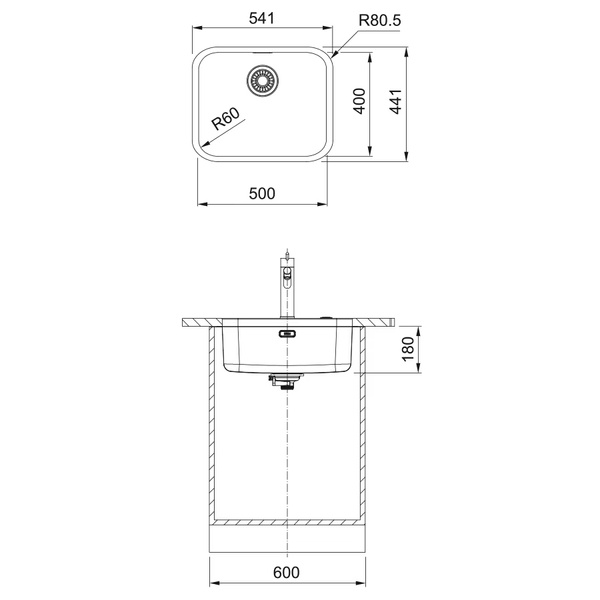 Кухонная мойка FRANKE SMART SRX 110-50 122.0703.300, нержавеющая сталь 800006705 фото