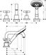Смеситель на край ванны AXOR CITTERIO 39445000, на 4 отверстия, с крестообразными рукоятками, с отдельными розетками 13322 фото 2