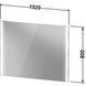 Зеркало с подсветкой DURAVIT XVIU XV70330B2B20000, 1020x800x40 мм, черный матовый 800006105 фото 3