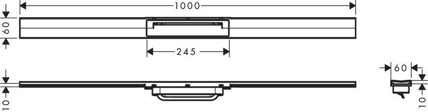 Решітка душового трапа HANSGROHE RAINDRAIN FLEX 56046000 800004415 фото
