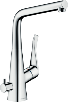Смеситель для кухонной мойки HANSGROHE METRIS 14888000, нержавеющая сталь 51350 фото