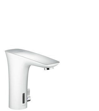 Смеситель для раковины электронный с регулировкой температуры HANSGROHE PURAVIDA 15170400, хром с белым 33362 фото
