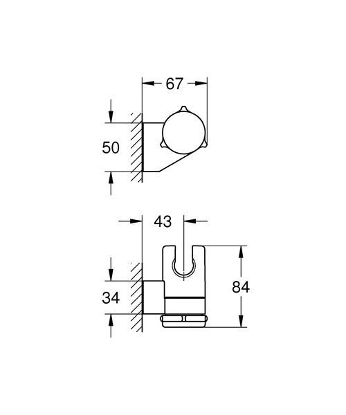 Тримач ручного душа GROHE TEMPESTA NEW 275952431, чорний матовий 95899 фото