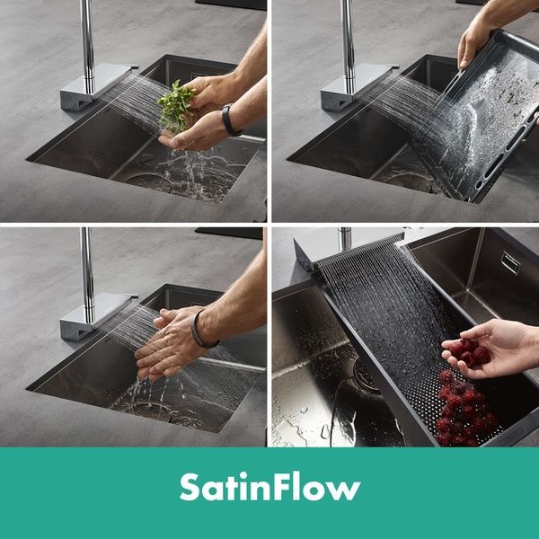 Смеситель для кухни с выдвижным изливом HANSGROHE AGUNO SELECT 73830000 78313 фото