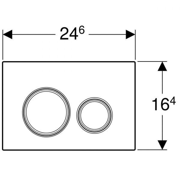 Змивна клавіша GEBERIT SIGMA21 115.884.SI.1, білий 64846 фото