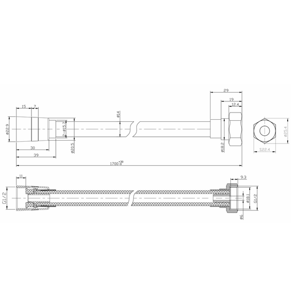Шланг для душа IMPRESE f03600110SH, чорний 84191 фото