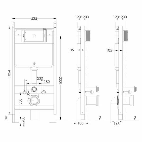 Інсталяція для унітаза з сенсорною кнопкою VOLLE MASTER EVO SENSOR 2220.010301 93020 фото