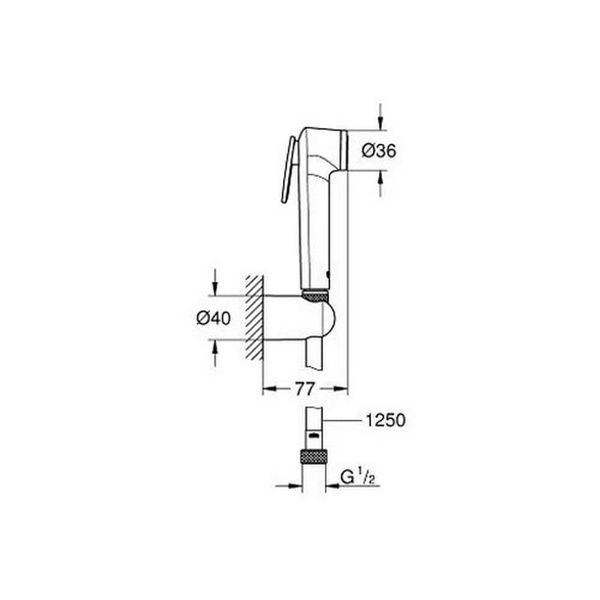 Гігієнічний душ GROHE TEMPESTA-F 26356IL0, хром 52961 фото