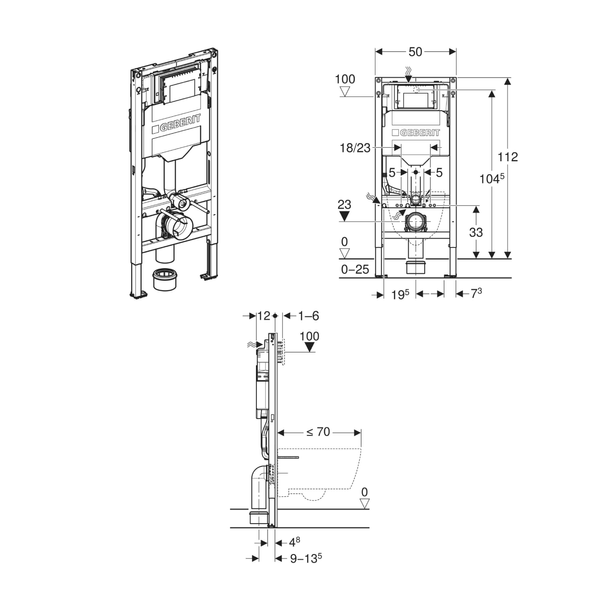 Инсталляция для унитаза GEBERIT DUOFIX 111.300.00.6 100368 фото