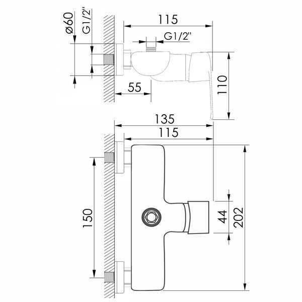 Смеситель для душа IMPRESE SAFIR f03308101AA 88315 фото