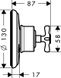 Запорный/переключающий вентильTrio/Quattro AXOR MONTREUX 16830000, с крестообразной рукояткой, скрытого монтажа 42133 фото 3