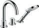 Смеситель на край ванны AXOR UNO 38436000, на 3 отверстия, с рукояткой-петлей 63095 фото 1
