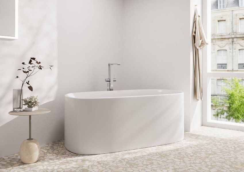 Смеситель для ванны напольный HANSGROHE TECTURIS E 73445000 800003866 фото