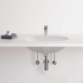 Умывальник встраиваемый VILLEROY & BOCH O.NOVO A41626001+41755000 комплект с крючком HANSGROHE, 60x35, белый 36972 фото