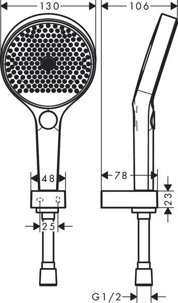 Гарнітур душовий HANSGROHE RAINFINITY 26851700, білий 70705 фото