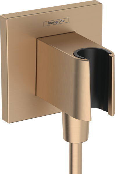 Шланговое подсоединение HANSGROHE FIXFIT E 26889140, бронза 92074 фото